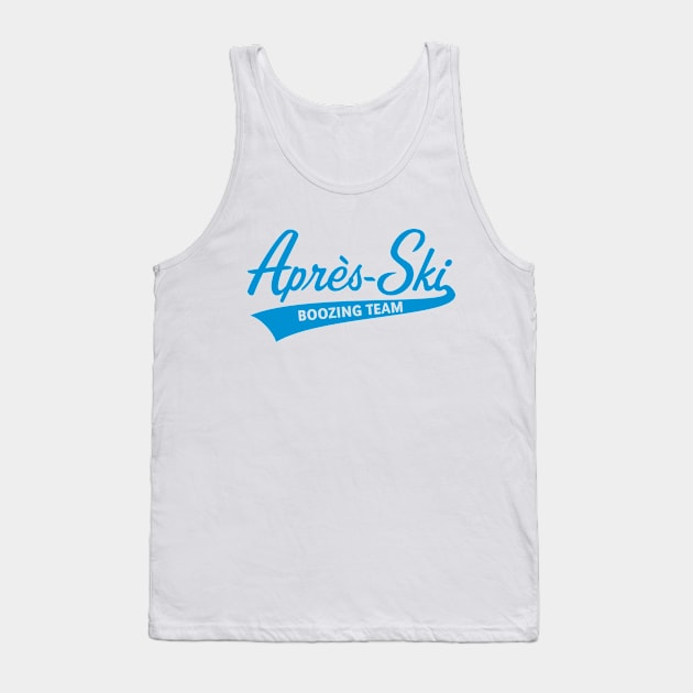 Après-Ski – Boozing Team (Lettering / Apres Ski / Blue) Tank Top by MrFaulbaum